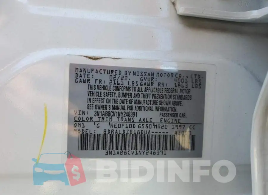 3N1AB8CV1NY248391 Photo# 10