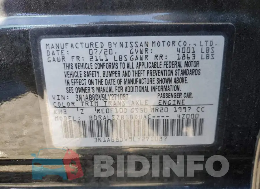 3N1AB8DV9LY271087 Photo# 10