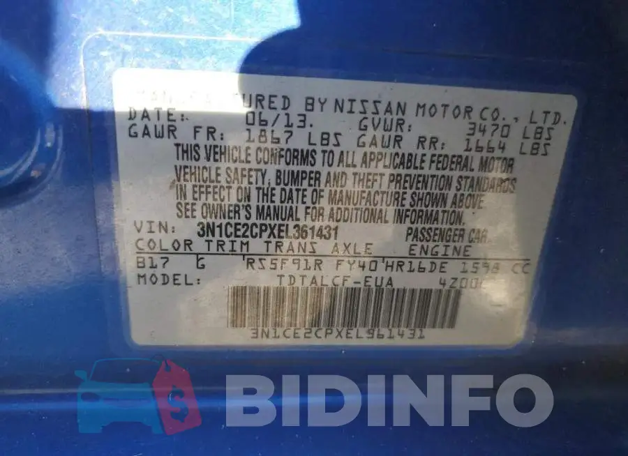 3N1CE2CPXEL361431 Photo# 12