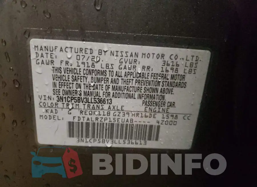 3N1CP5BV3LL536613 Photo# 13
