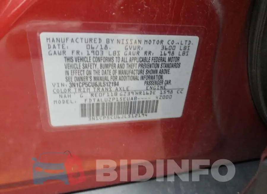 3N1CP5CU6JL512194 Photo# 10