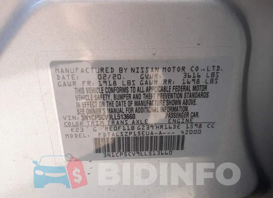 3N1CP5CV9LL513660 Photo# 10