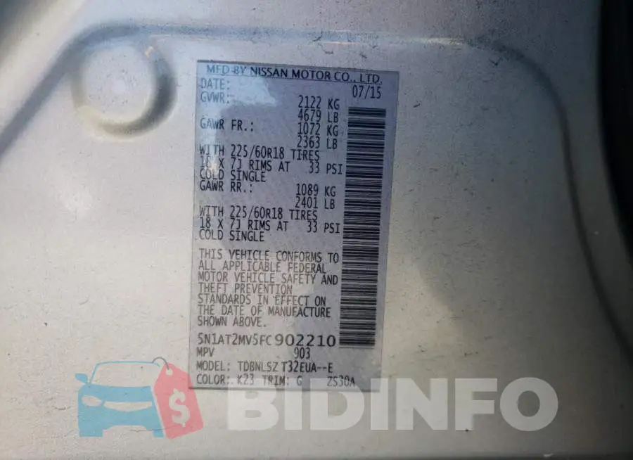 5N1AT2MV5FC902210 Photo# 13