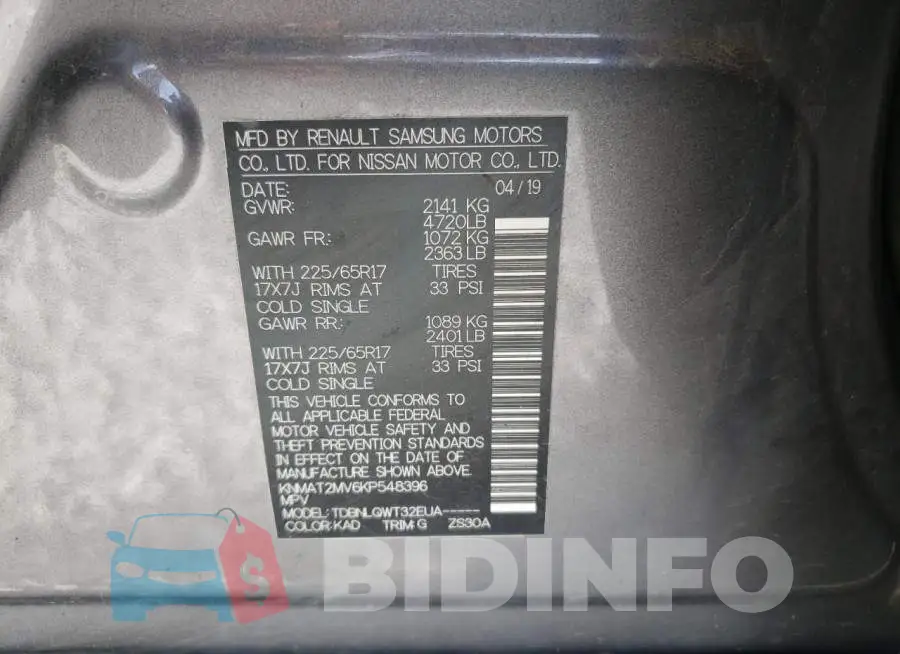 KNMAT2MV6KP548396 Photo# 10