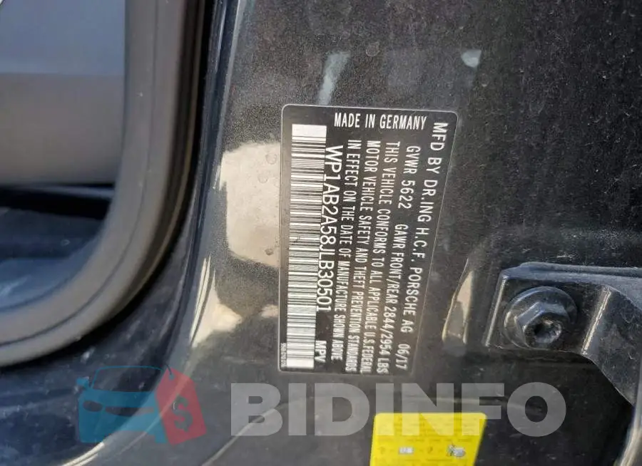 WP1AB2A58JLB30501 Photo# 10