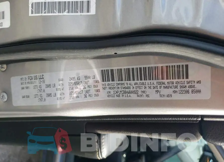 1C4PJMCB8HW600922 Photo# 10
