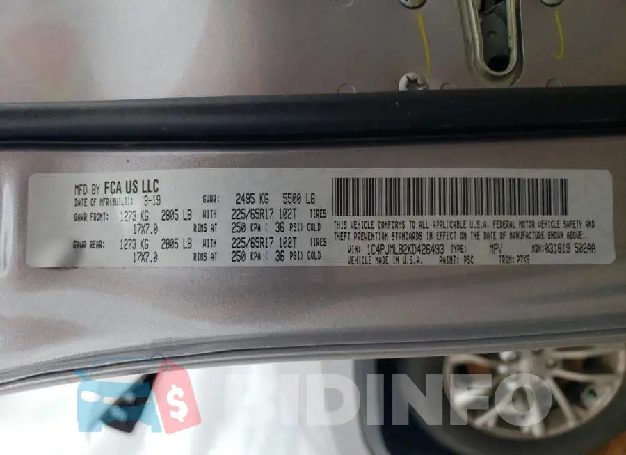 1C4PJMLB2KD426493 Photo# 13
