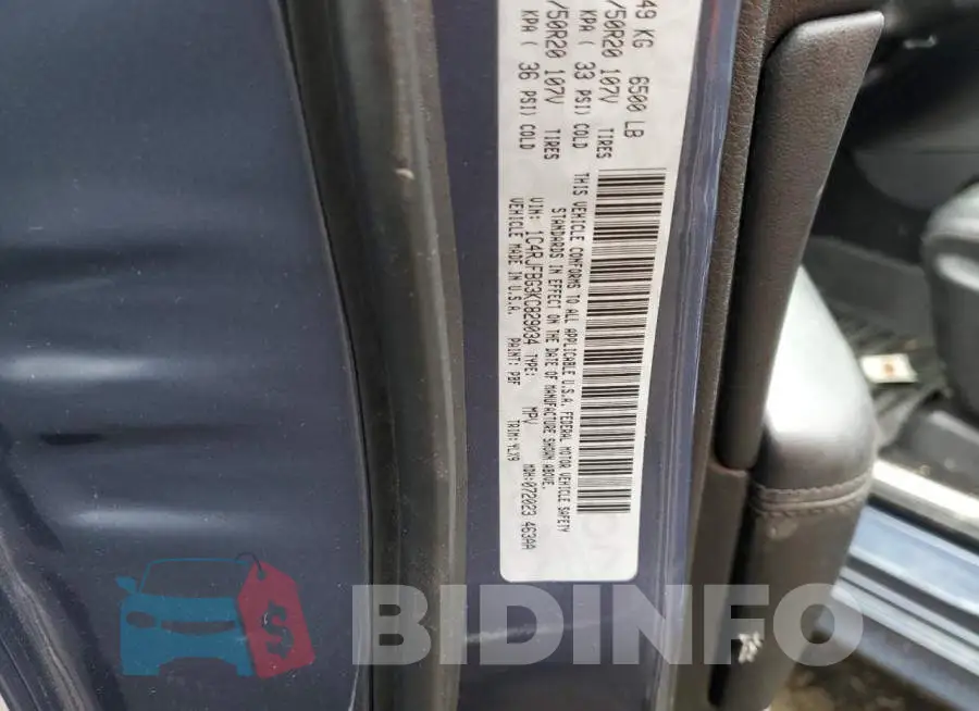 1C4RJFBG3KC829034 Photo# 10