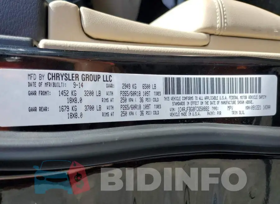1C4RJFBG8FC650882 Photo# 10