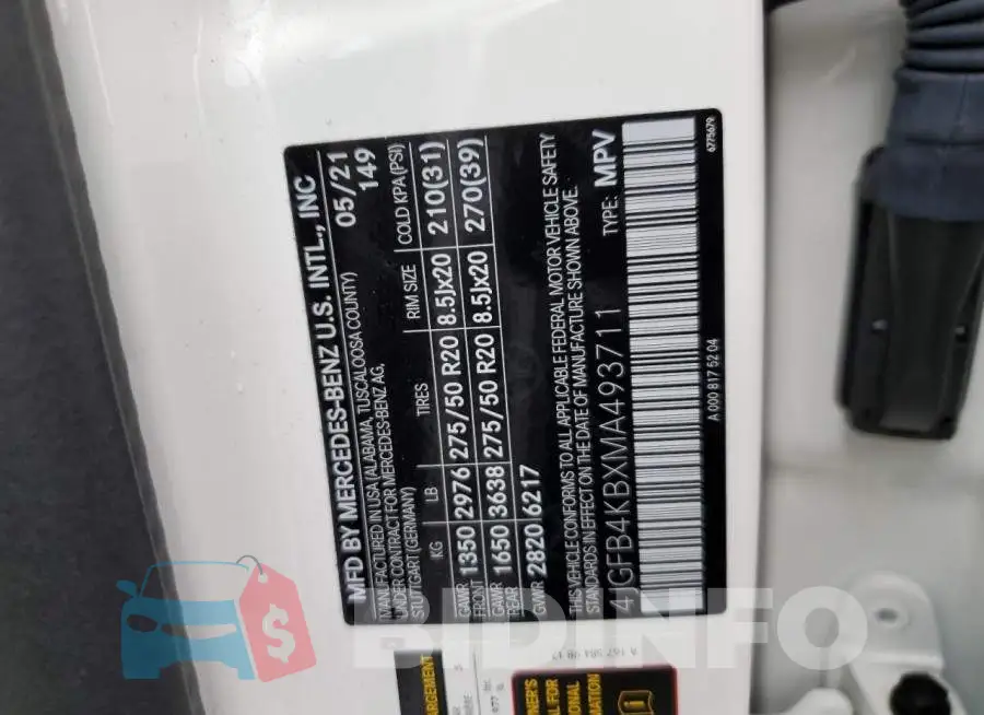 4JGFB4KBXMA493711 Photo# 10
