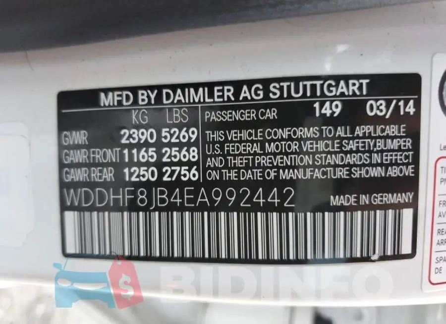 WDDHF8JB4EA992442 Photo# 12