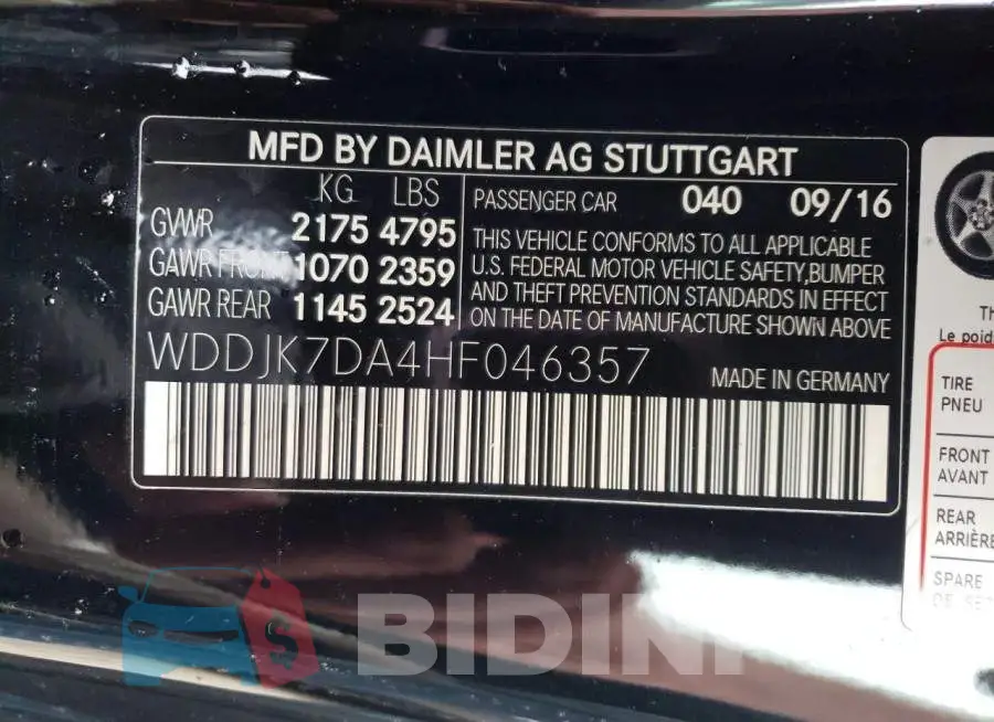 WDDJK7DA4HF046357 Photo# 10
