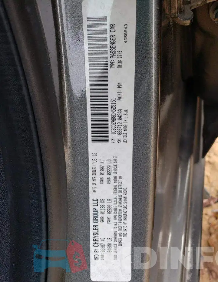 1C3CDZAB8DN529151 Photo# 10