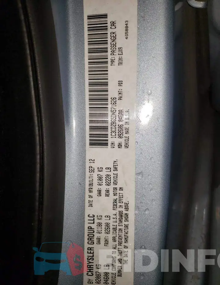 1C3CDZBG5DN571626 Photo# 10