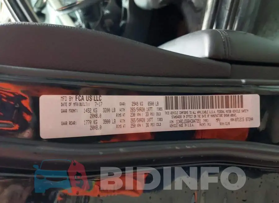 1C4RDJDG6HC847351 Photo# 13