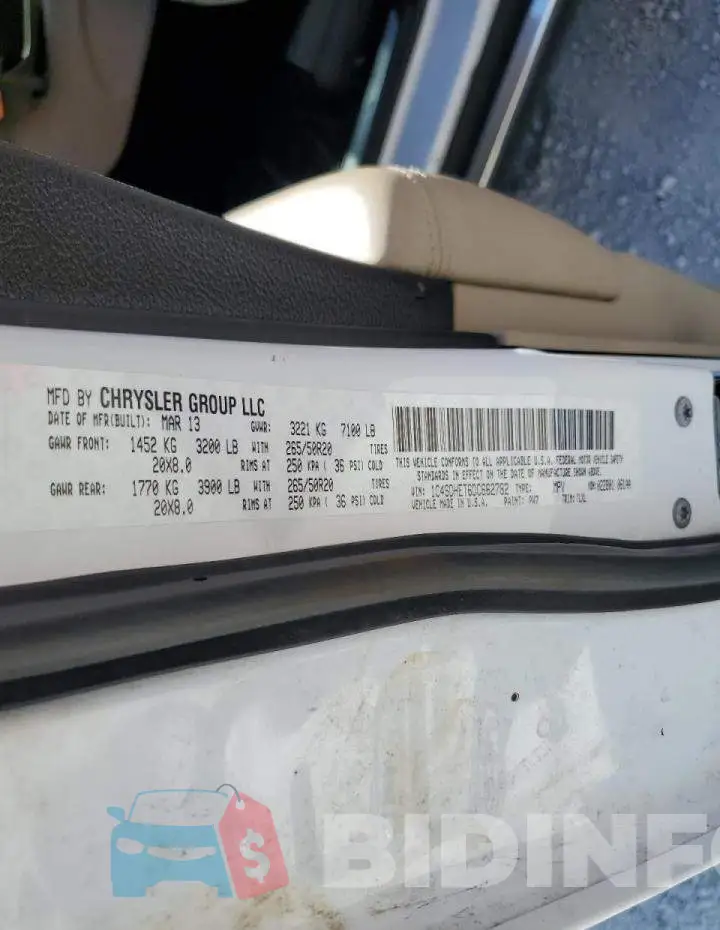1C4SDHET6DC662782 Photo# 12