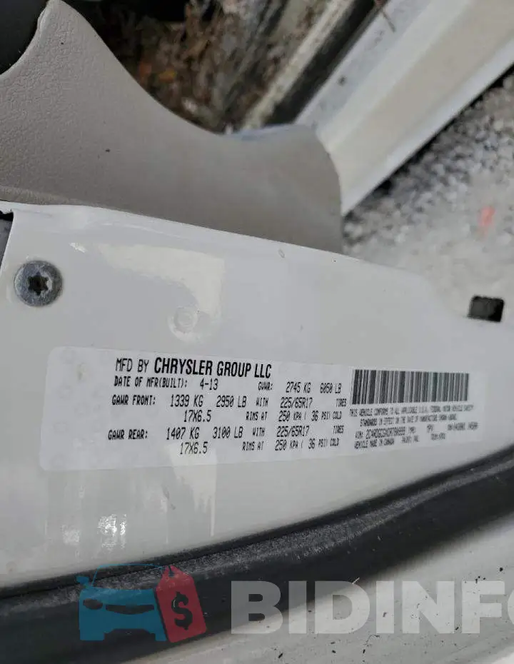 2C4RDGCGXDR780999 Photo# 10