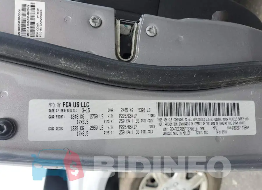 3C4PDCAB5FT670210 Photo# 10