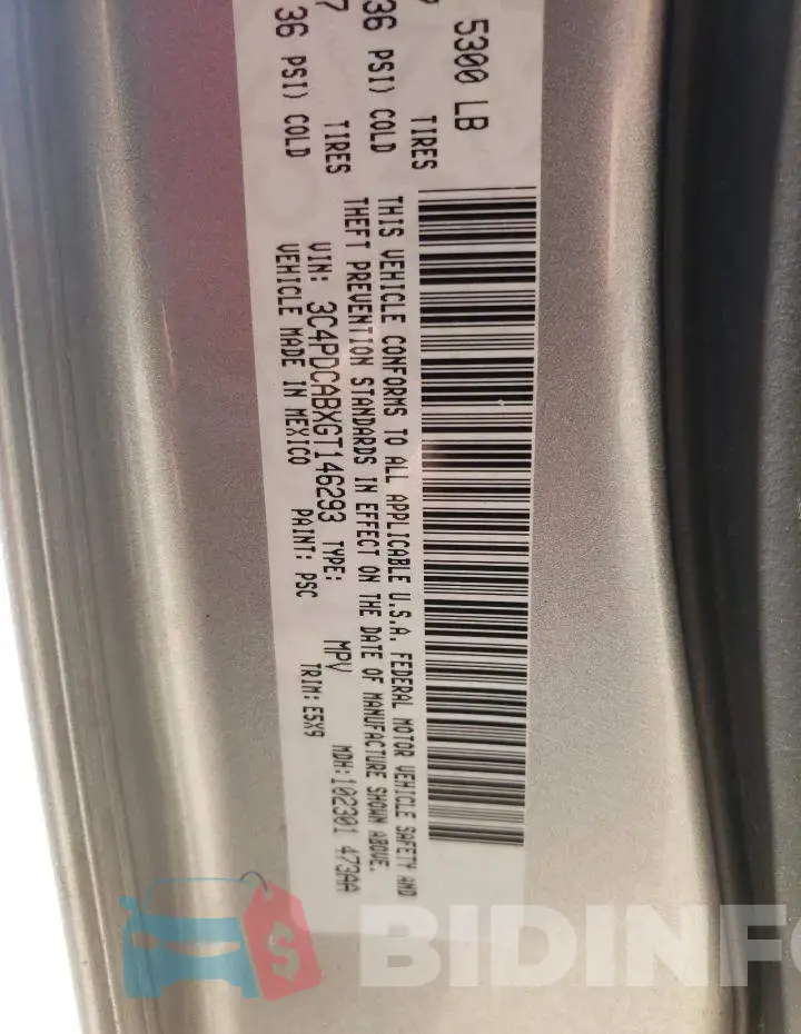 3C4PDCABXGT146293 Photo# 10
