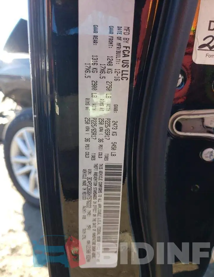 3C4PDCBG6HT576222 Photo# 13