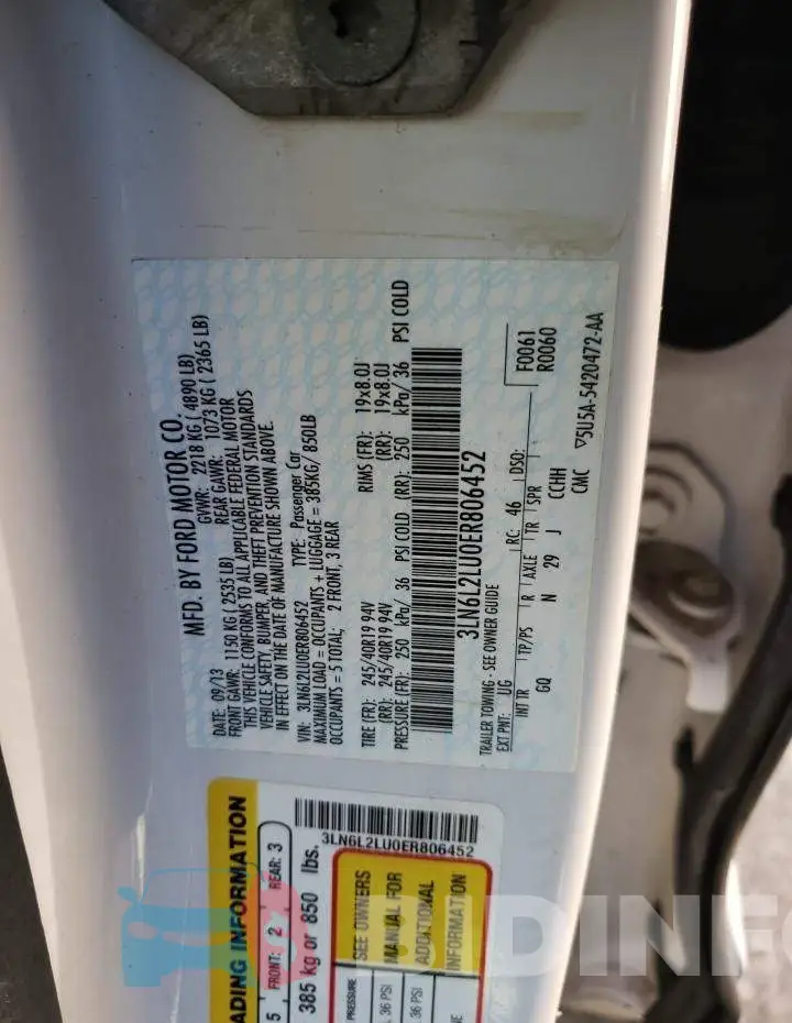 3LN6L2LU0ER806452 Photo# 10