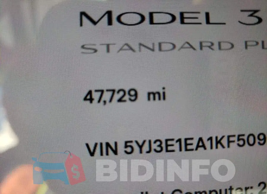5YJ3E1EA1KF509461 Photo# 8