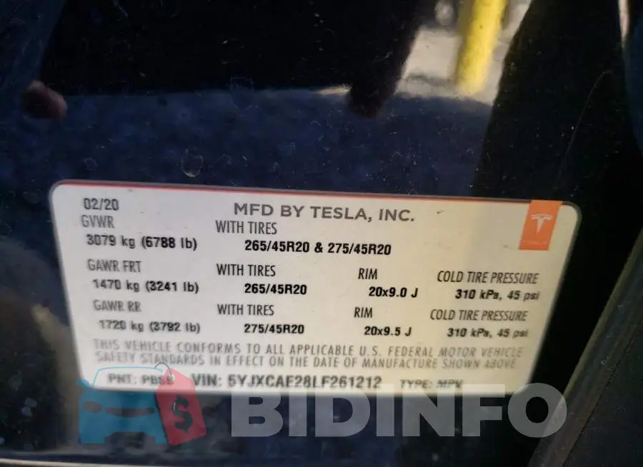 5YJXCAE28LF261212 Photo# 10