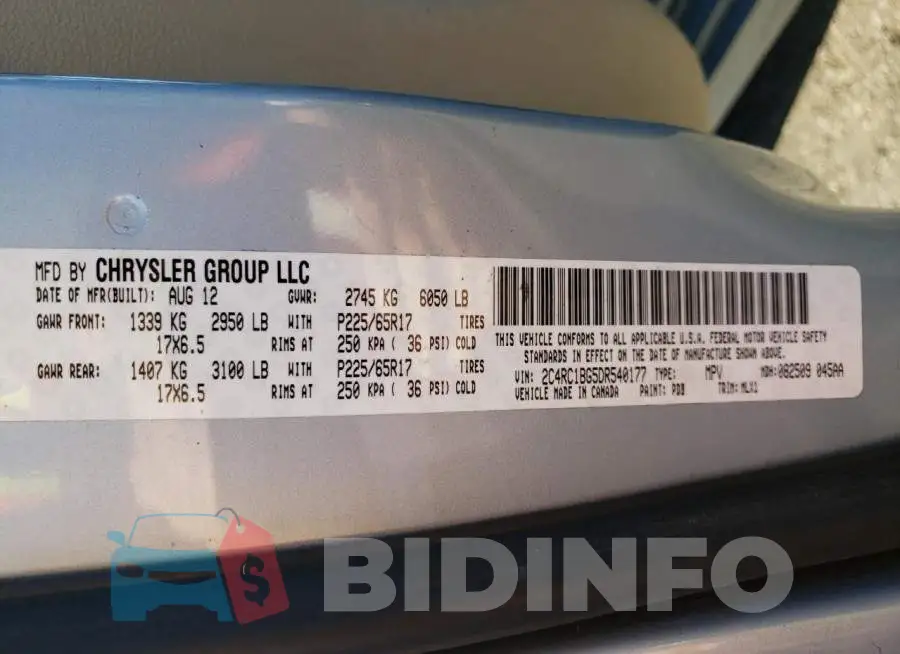 2C4RC1BG5DR540177 Photo# 10