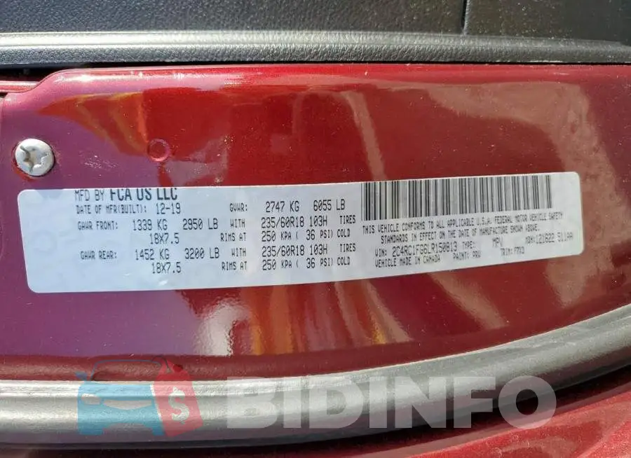 2C4RC1FG6LR150813 Photo# 10