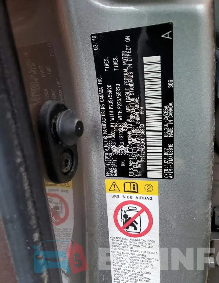 2T2ZZMCA9KC136933 Photo# 10