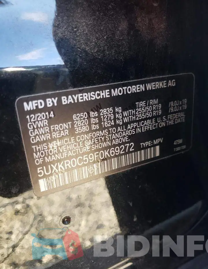 5UXKR0C59F0K69272 Photo# 10
