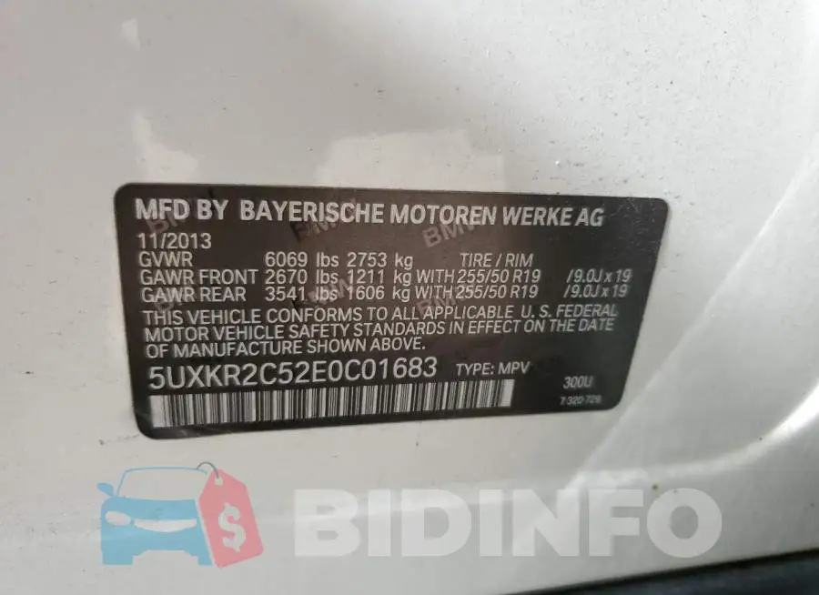 5UXKR2C52E0C01683 Photo# 10