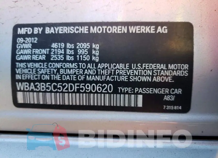 WBA3B5C52DF590620 Photo# 10
