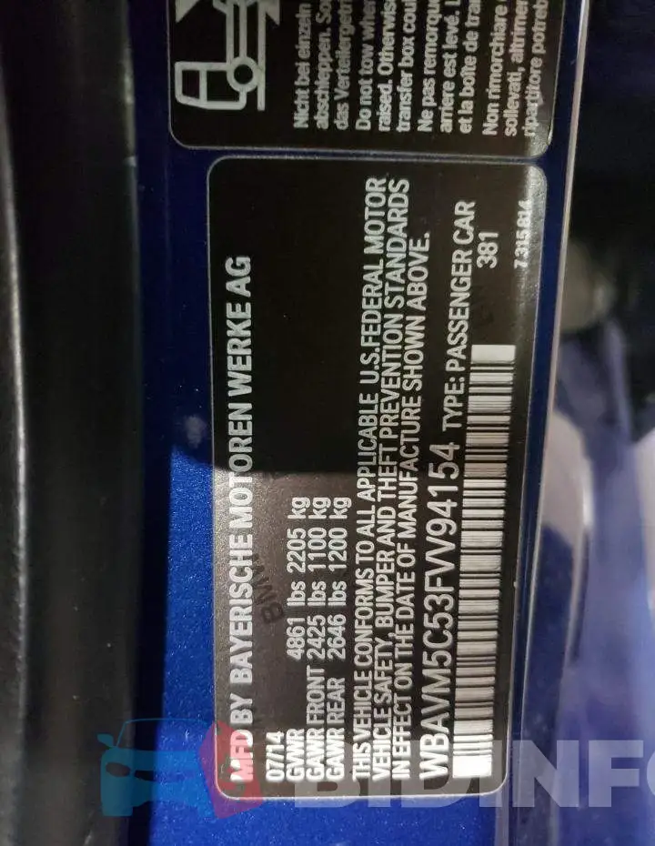 WBAVM5C53FVV94154 Photo# 13