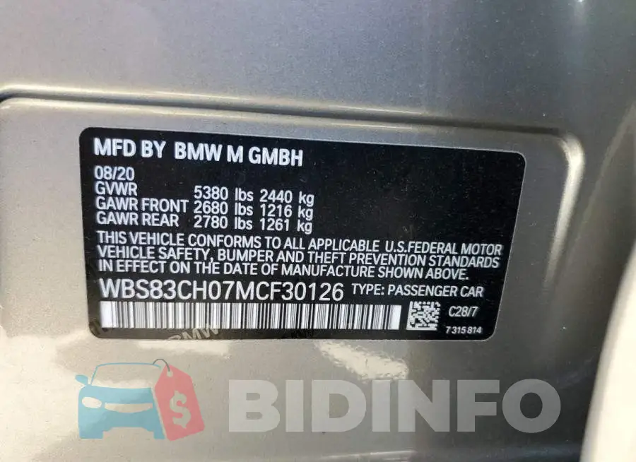 WBS83CH07MCF30126 Photo# 10