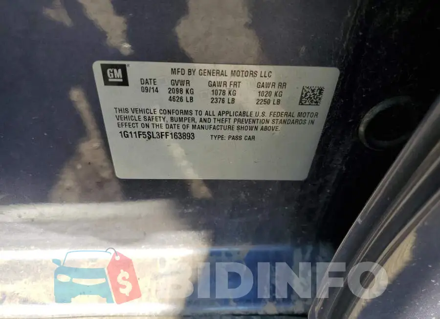 1G11F5SL3FF163893 Photo# 12