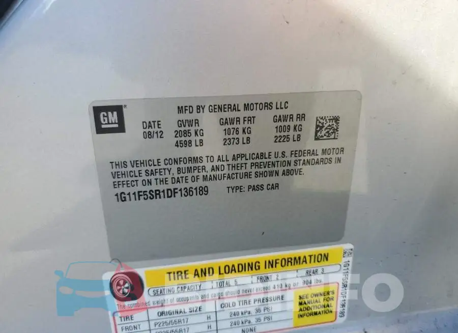 1G11F5SR1DF136189 Photo# 10