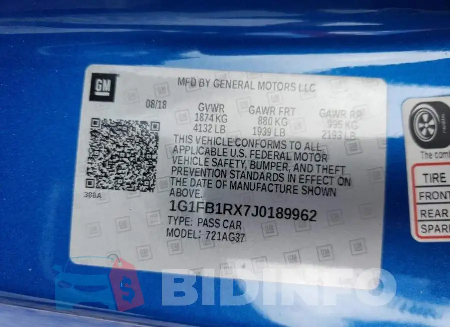 1G1FB1RX7J0189962 Photo# 10