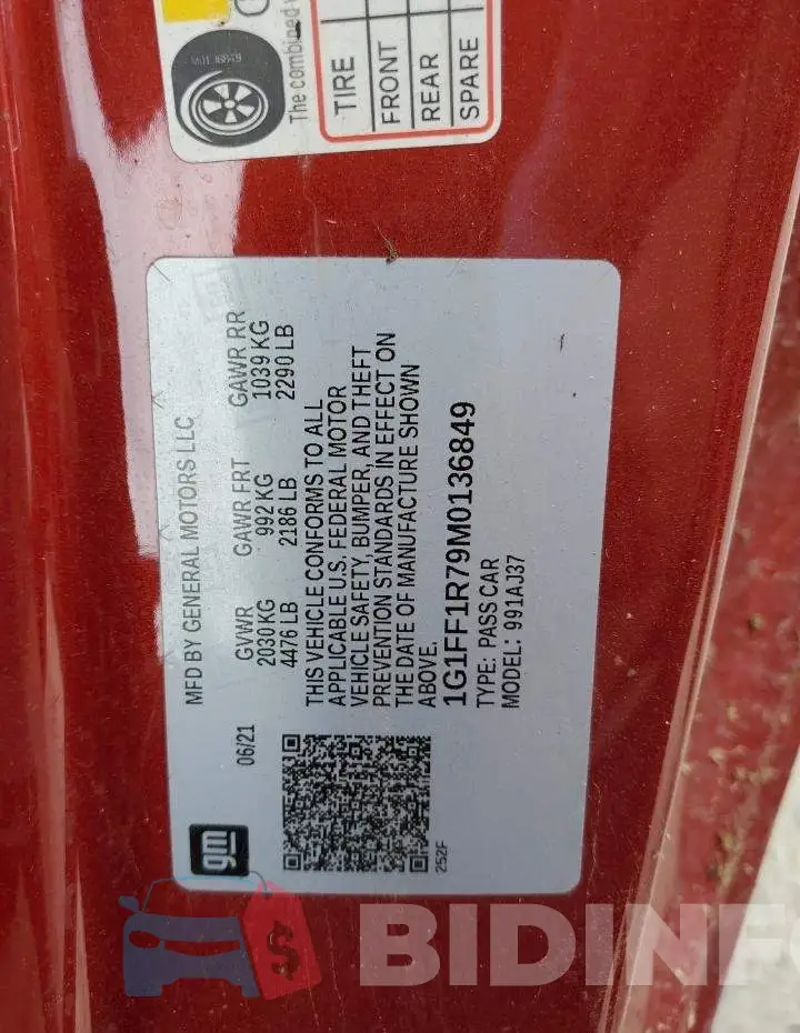 1G1FF1R79M0136849 Photo# 10