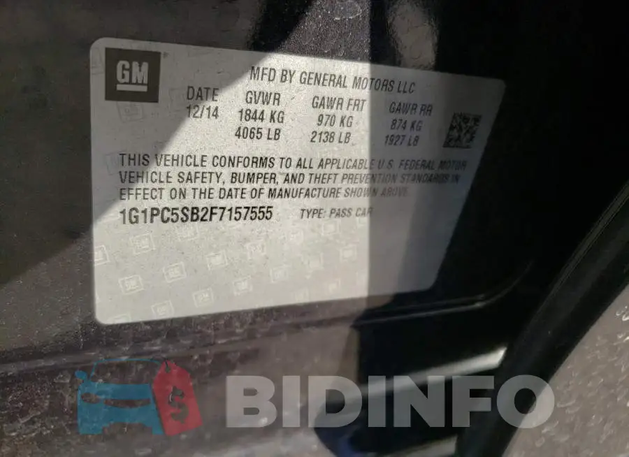 1G1PC5SB2F7157555 Photo# 10