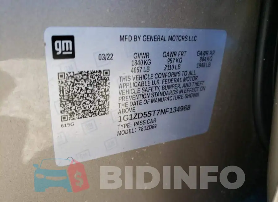 1G1ZD5ST7NF134968 Photo# 12