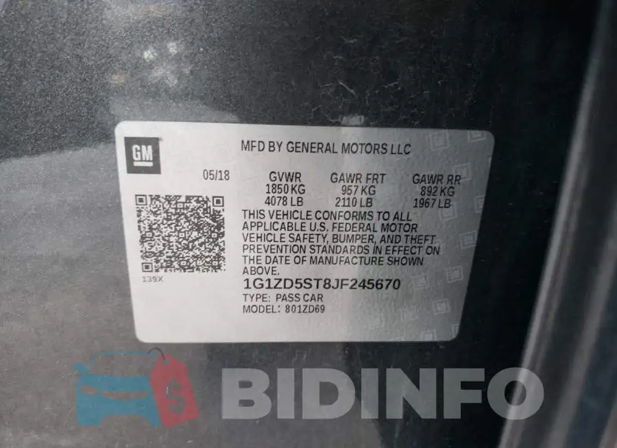 1G1ZD5ST8JF245670 Photo# 12