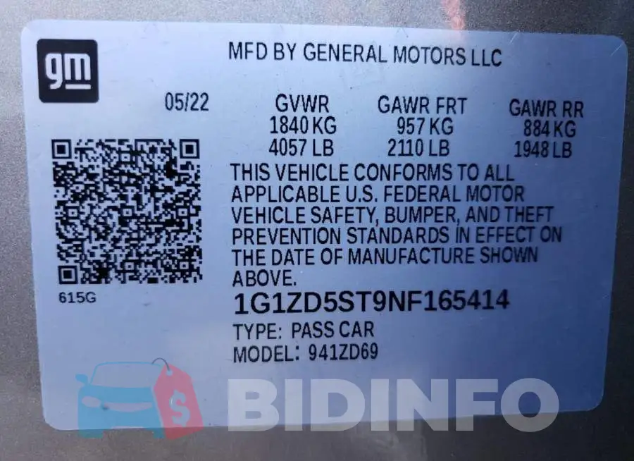 1G1ZD5ST9NF165414 Photo# 12