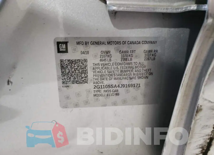 2G1105SA4J9169171 Photo# 10