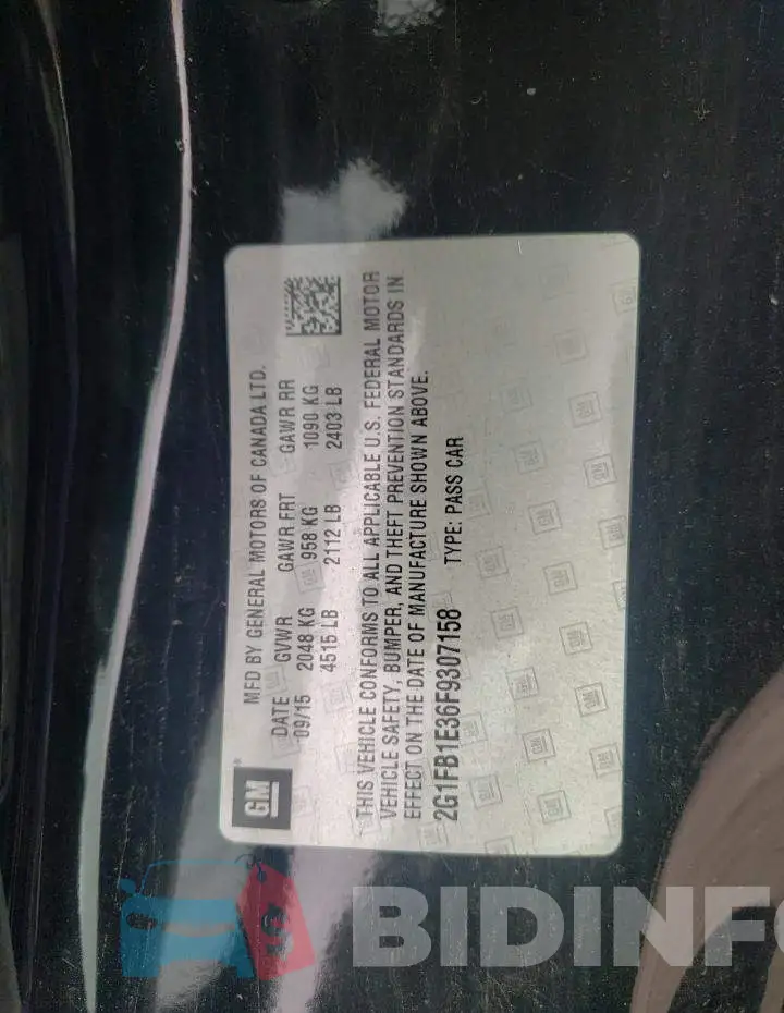 2G1FB1E36F9307158 Photo# 10