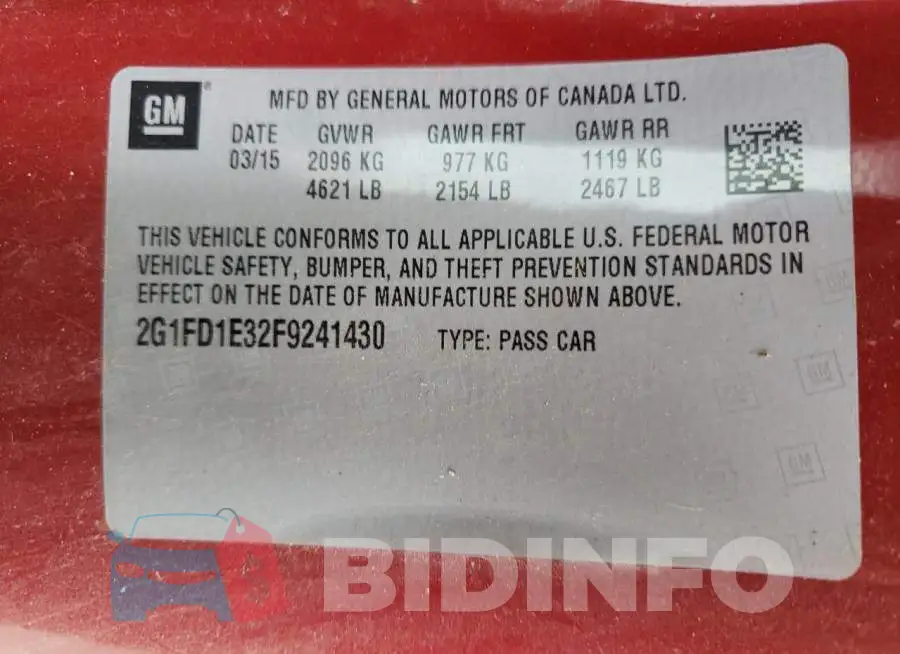 2G1FD1E32F9241430 Photo# 12