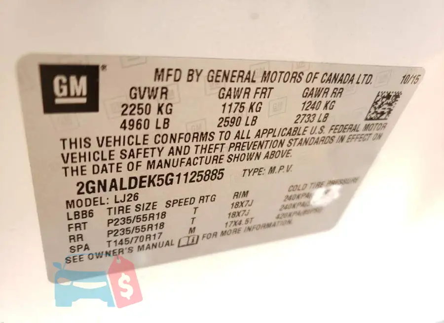 2GNALDEK5G1125885 Photo# 13