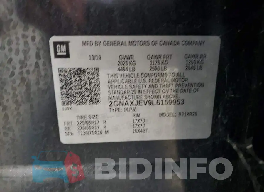 2GNAXJEV9L6159953 Photo# 13