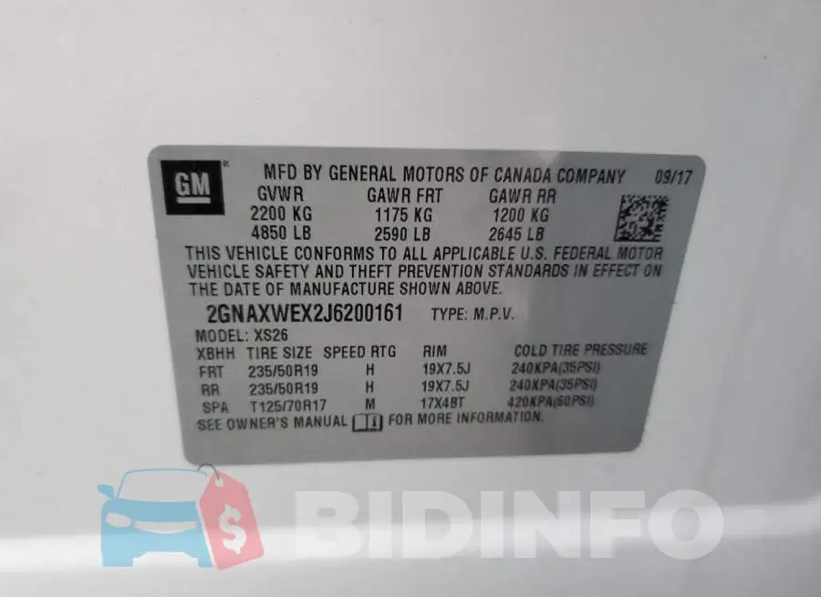 2GNAXWEX2J6200161 Photo# 10