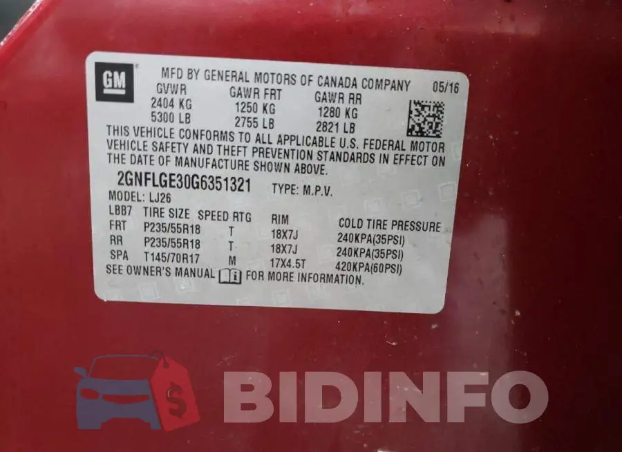 2GNFLGE30G6351321 Photo# 13